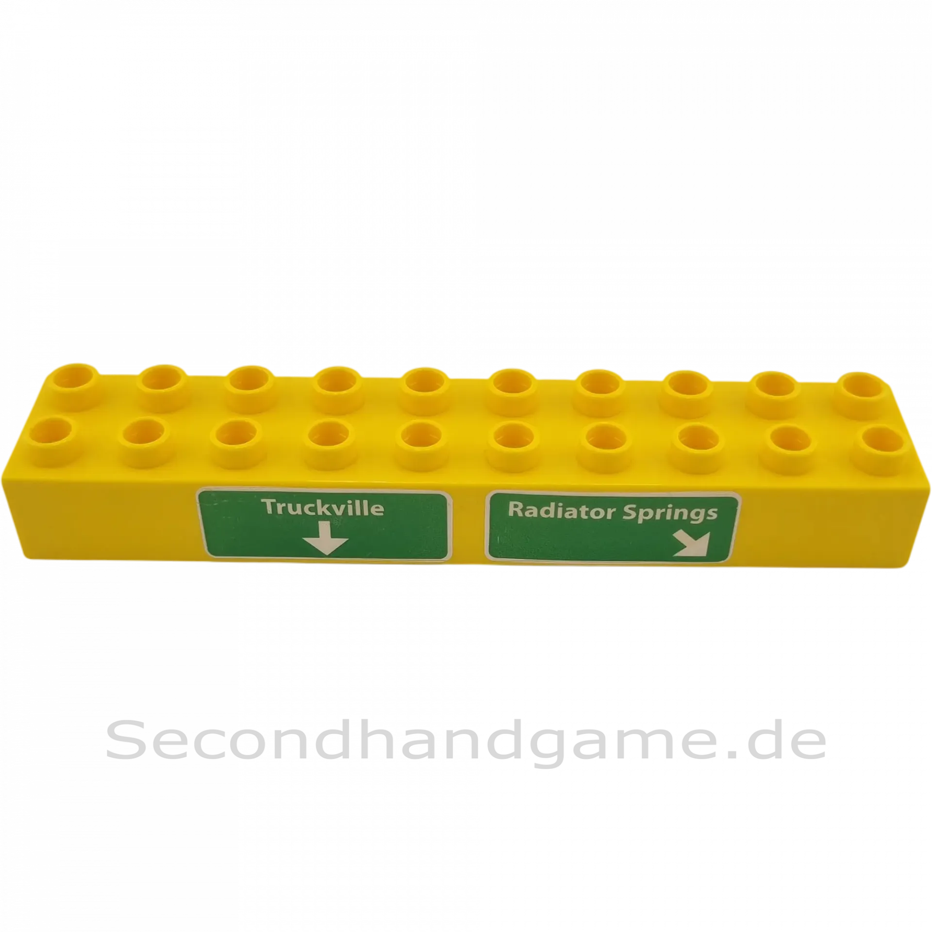 Lego Duplo 2x10 Stein 2291 Gelb Mit Straßenschild Truckville