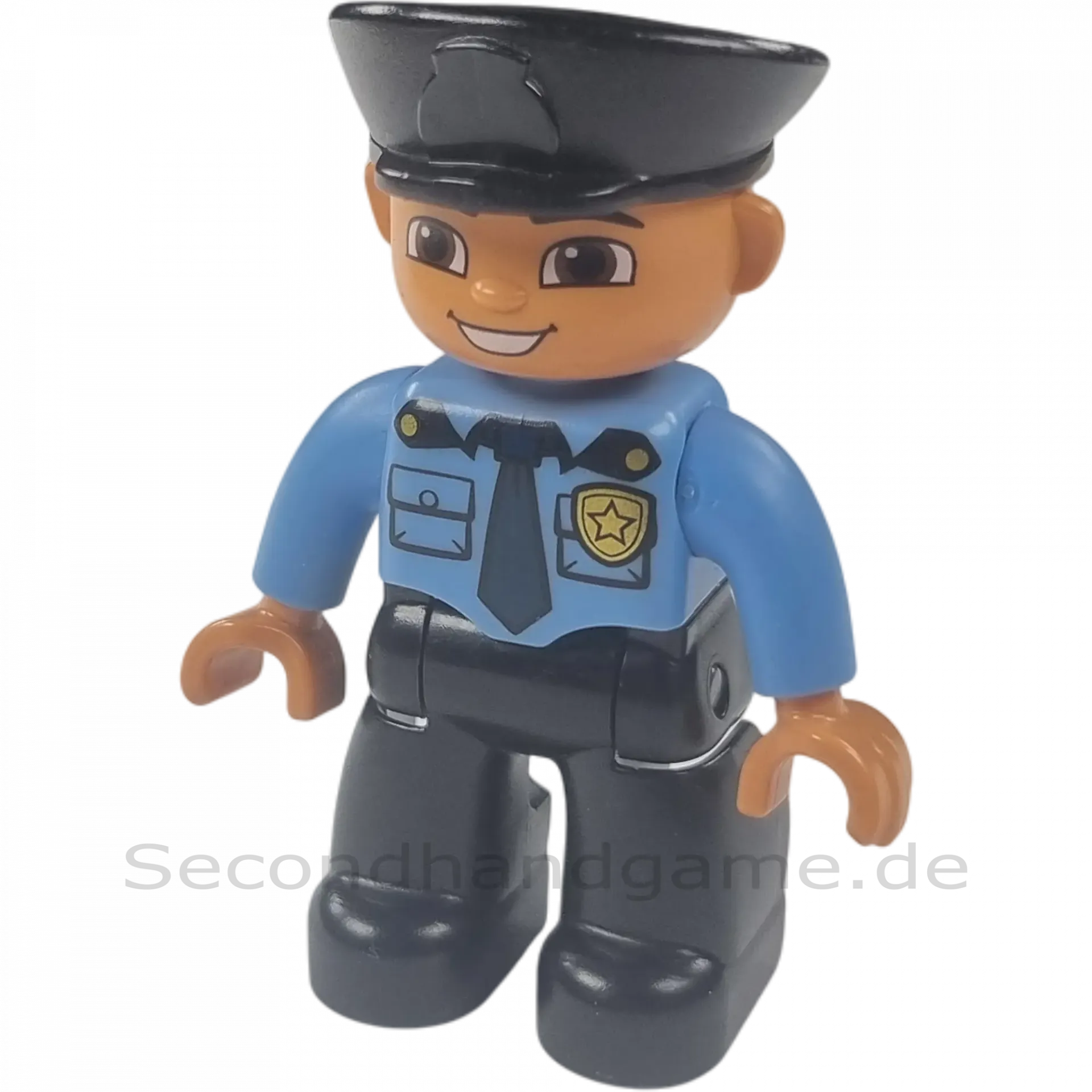 Lego Duplo Figur Mann Polizist Sheriff braune Augen