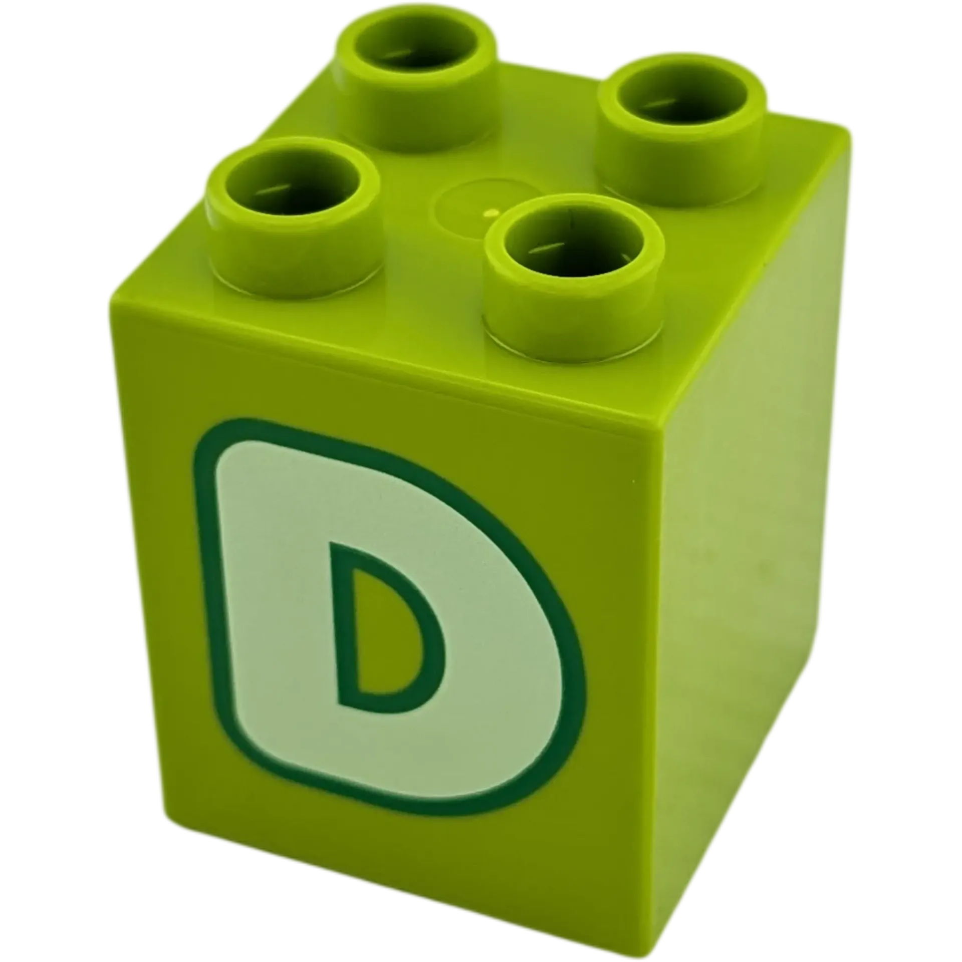 Lego Duplo 2x2x2 Stein Lime Buchstabe D Hellgrün