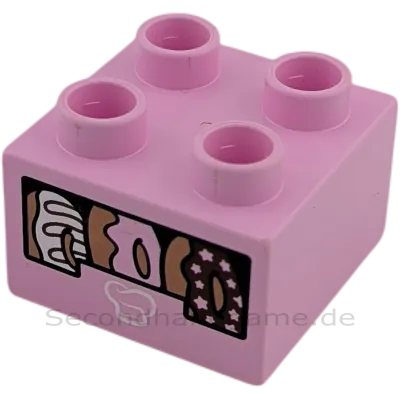 Lego Duplo 2x2 Stein Rosa Donuts 3437