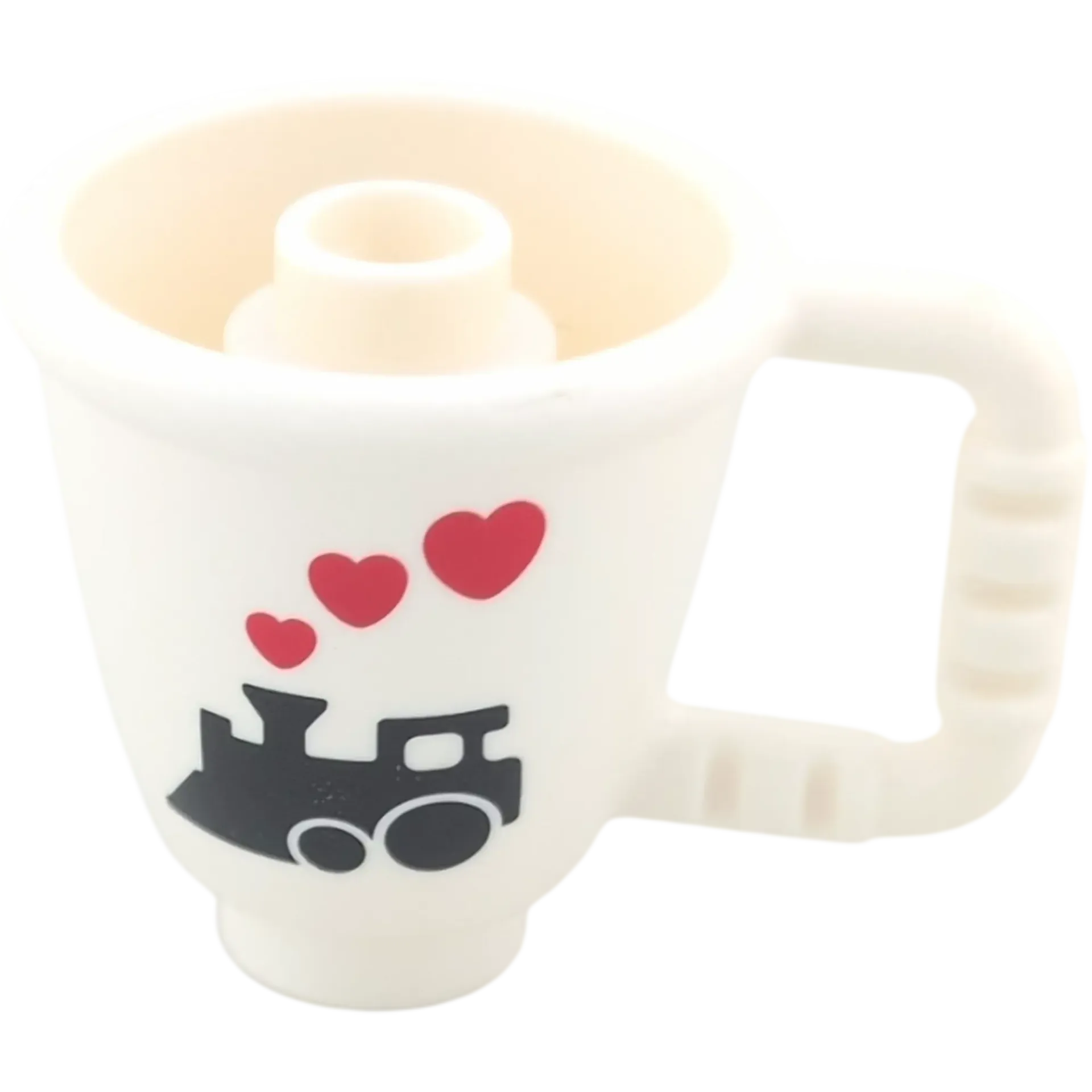Lego Duplo 27383 Tasse Trichter Mixer Weiß mit Lok Herzen