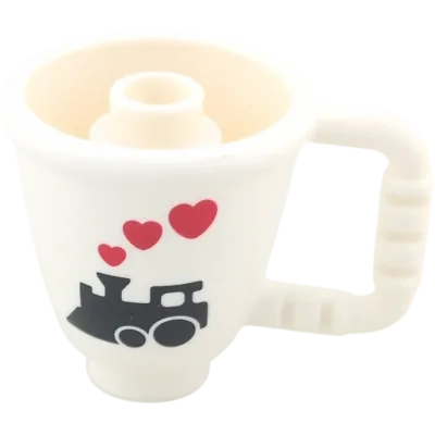 Lego Duplo 27383 Tasse Trichter Mixer Weiß mit Lok Herzen