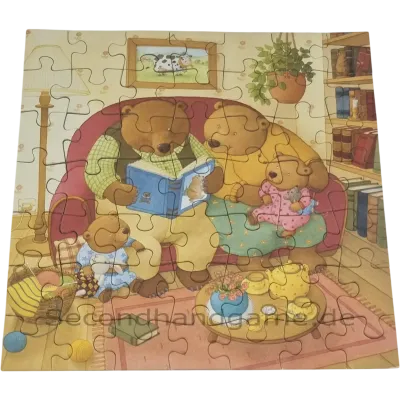 Puzzle Bärenfamilie beim Vorlesen 48 Teile