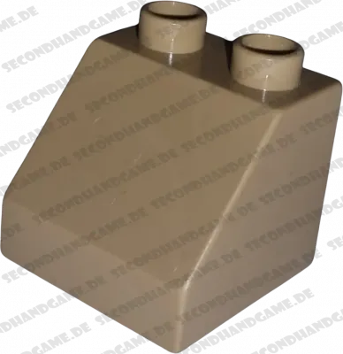 Lego Duplo 6474 Schrägstein 2x2x1 Beige Grau