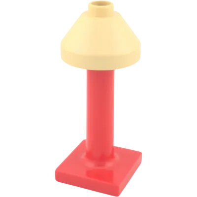 Lego Duplo Stehlampe Beige Groß mit rotem Ständer