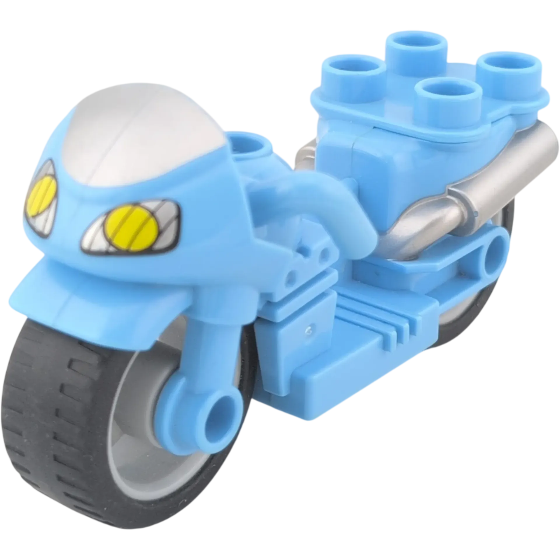 Lego Duplo Motorrad Mofa Blau Silber