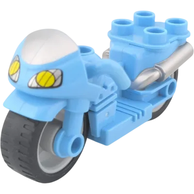 Lego Duplo Motorrad Mofa Blau Silber