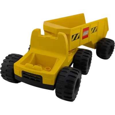 Lego Duplo LKW Lastwagen Gelb mit gelbem großen Anhänger