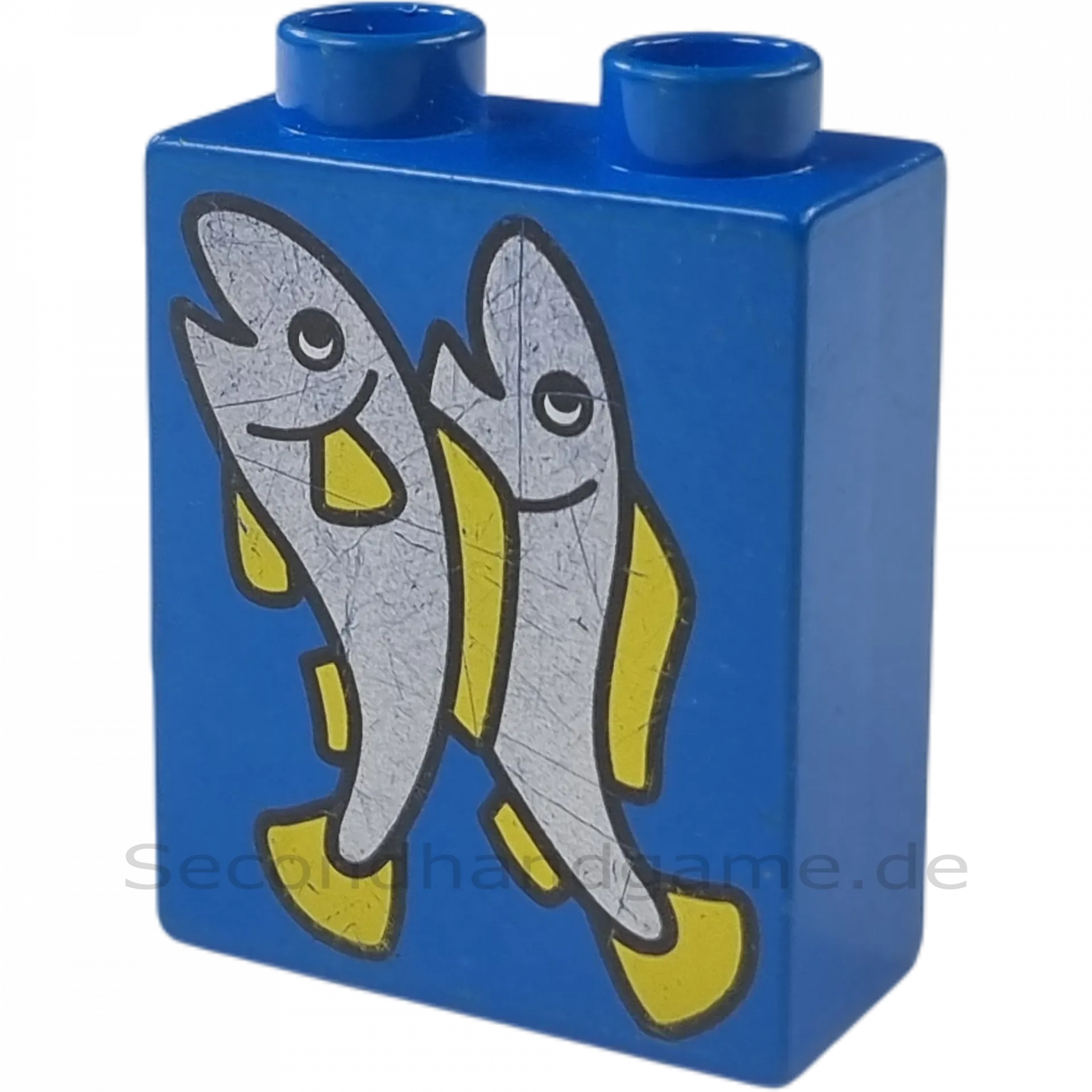 Lego Duplo 1x2 Stein Blau Fische Tiere Tierfutter