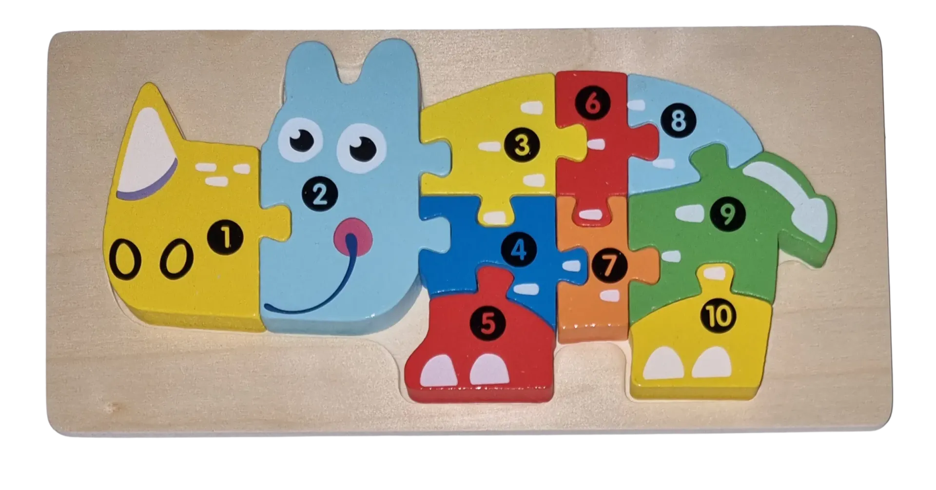 Legepuzzle Holzpuzzle 3D Puzzle Nashorn 10 Teile