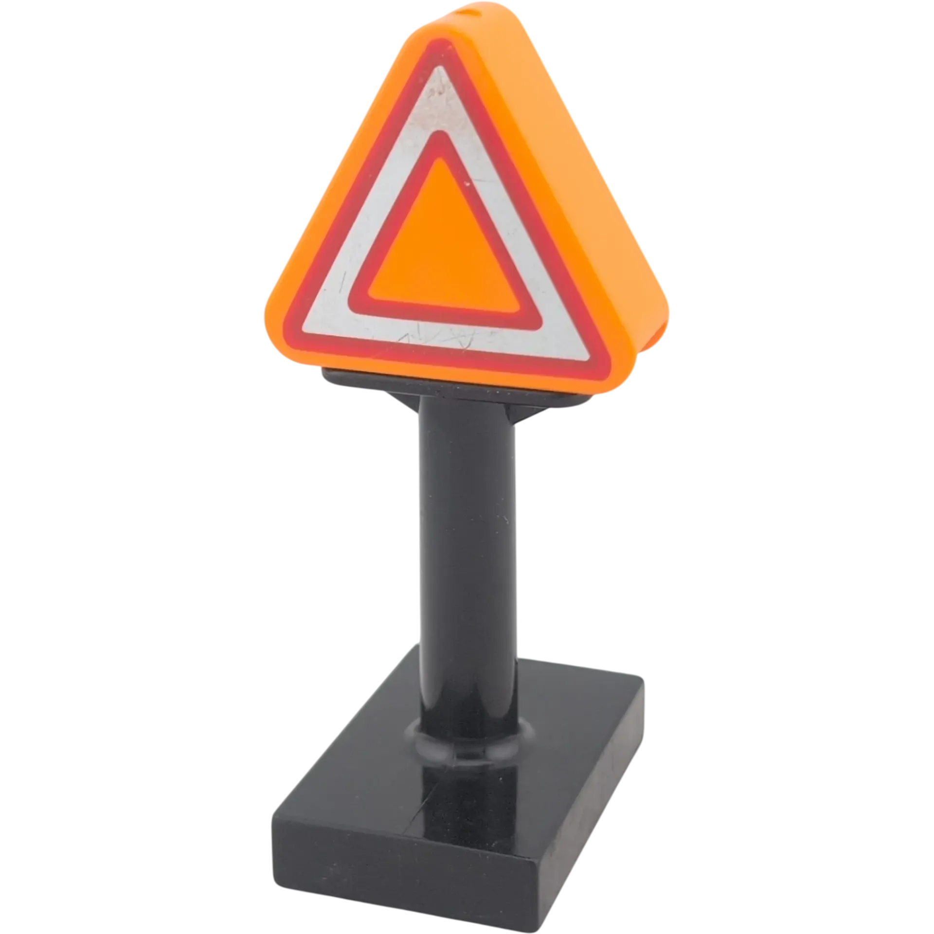 Lego Duplo Schild 41969 Dreieck Orange Rot Silber
