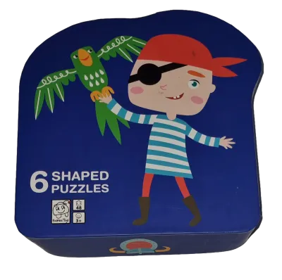 6 Shaped Puzzles 48 Teile ab 3 Jahren Pirat