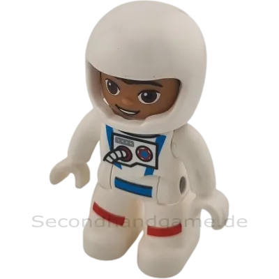 Lego Duplo Figur Mann Astronaut mit weißem Astronautenanzug und Helm
