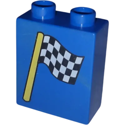 Lego Duplo  1x2 Stein Blau Start Flagge Fahne