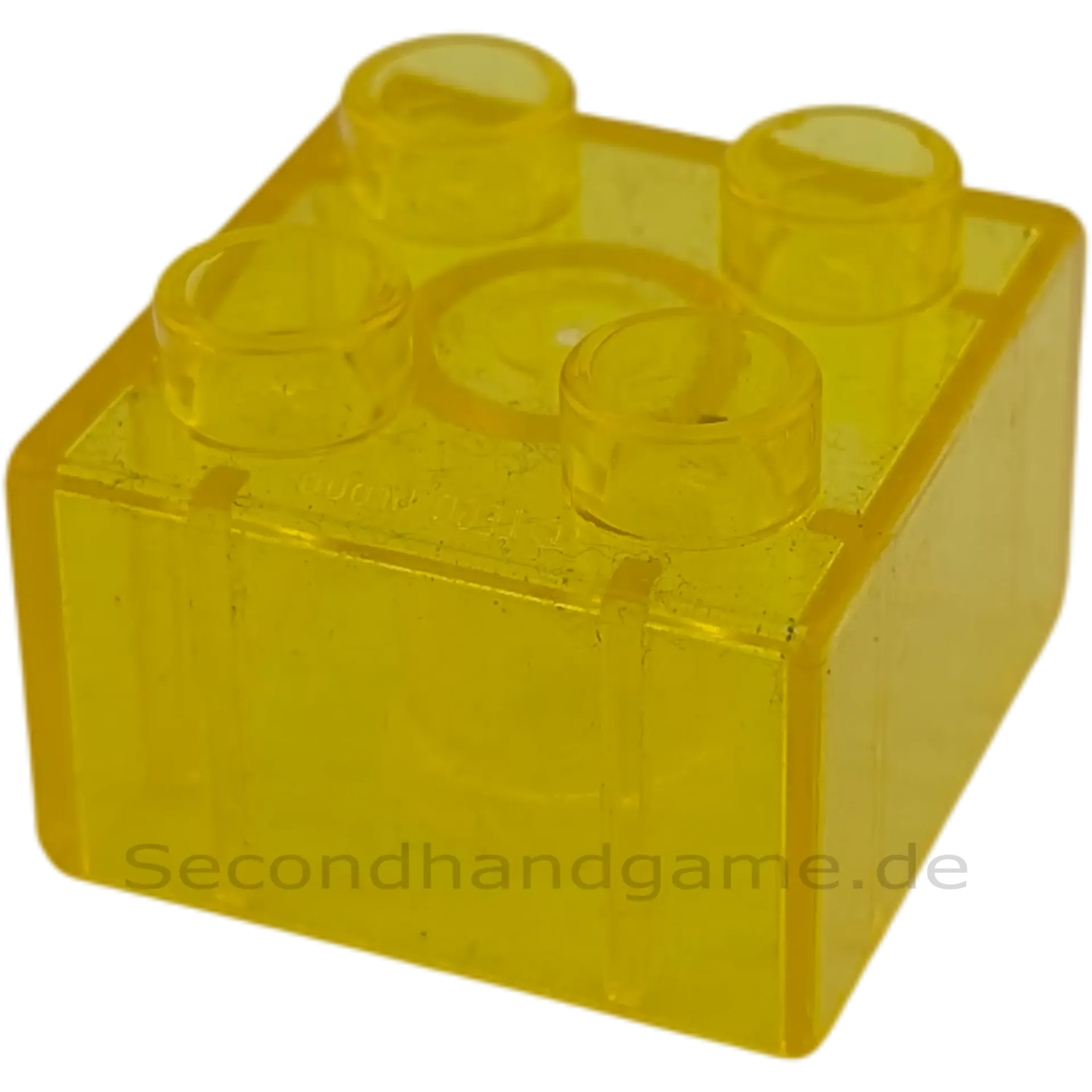 Lego Duplo 2x2 Stein 3437 Gelb Transparent