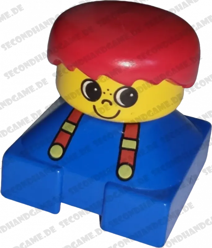 Lego Duplo Figur Junge rote Harre Latz gelbes Gesicht 2327