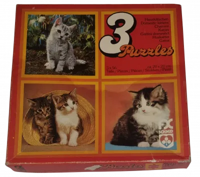 FX Schmid 3 Tier Puzzle 3x56 Teile 93222 Hauskätzchen