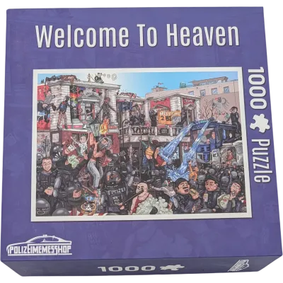 PolizeiMemesShop Puzzle 1000 Teile Welcome to Heaven Polizeipuzzle