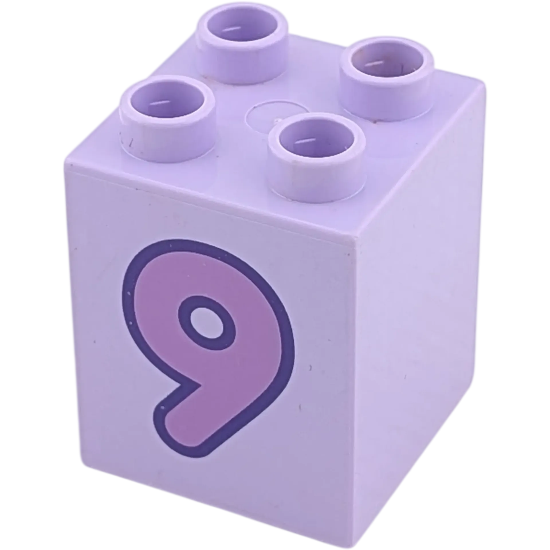 Lego Duplo 2x2x2 Stein Lila Zahl Neun Lila