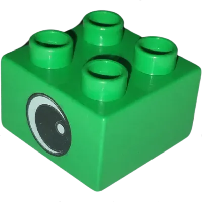 Lego Duplo 2x2 Stein Mittelgrün Schielendes Auge 3437