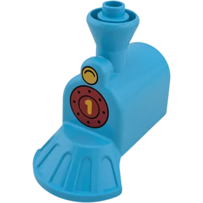 Lego Duplo 28592 Lok Eisenbahn Zug Schiebelok Azur Gelb Rot Zahl 1 Vorderteil