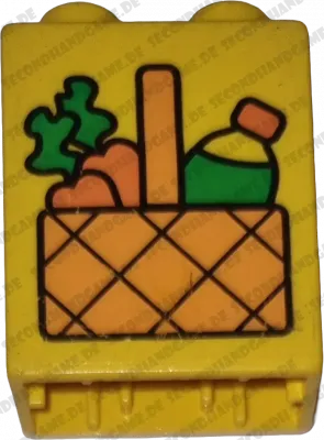 Lego Duplo  1x2 Stein Gelb Einkaufskorb