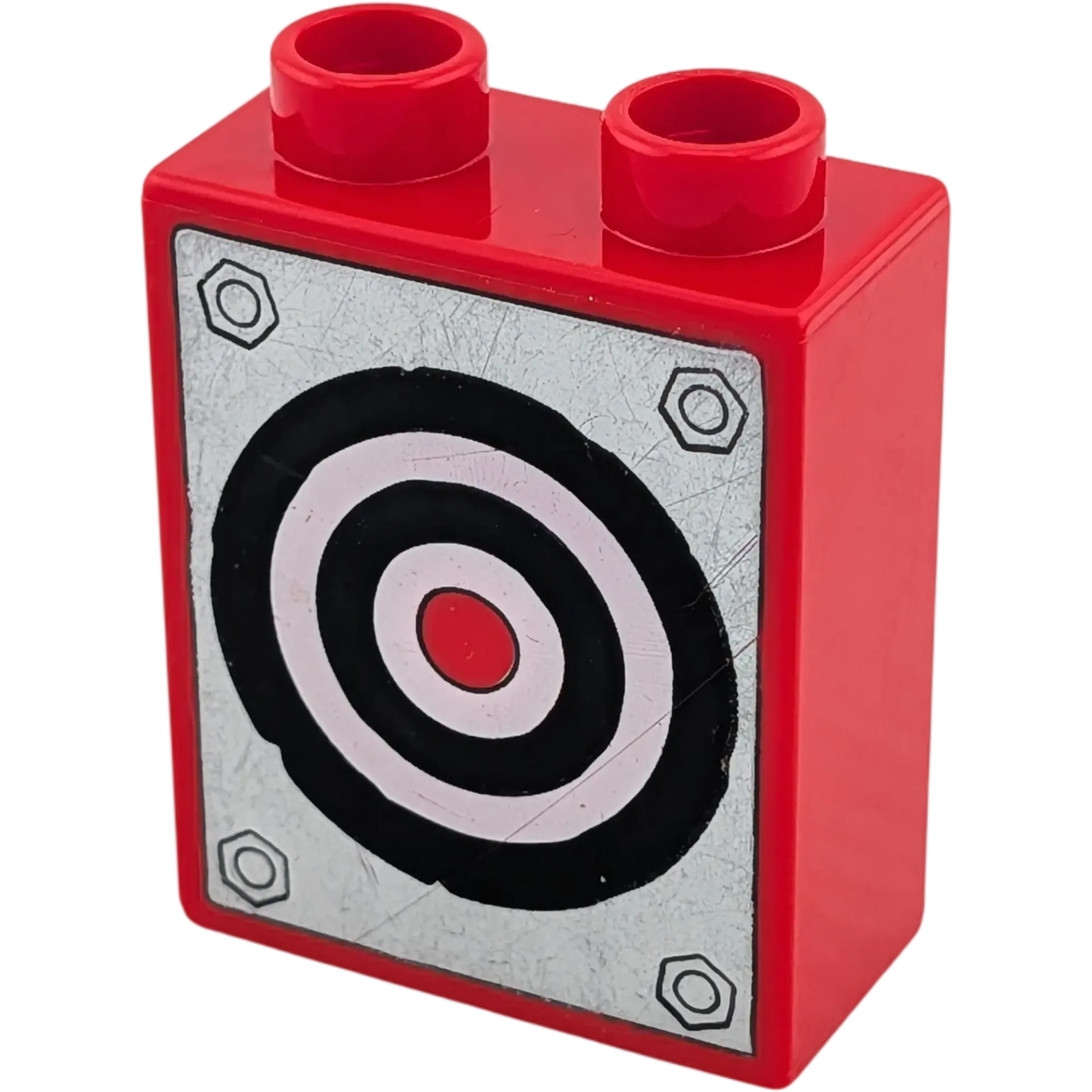 Lego Duplo  1x2 Stein Rot Zielscheibe