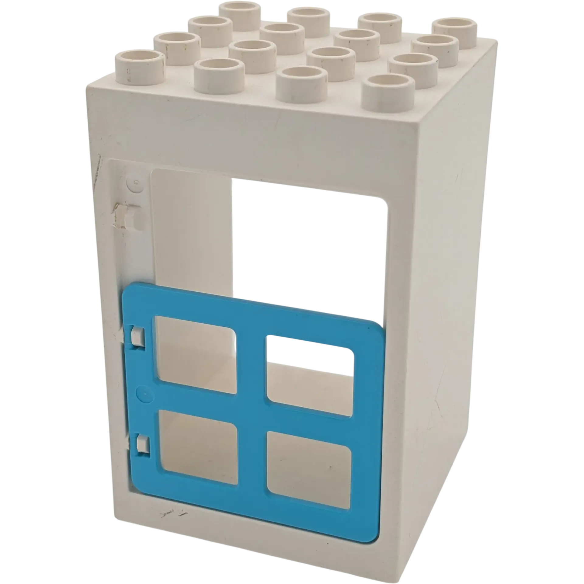 Lego Duplo 4x4 Hauswand Weiß mit Azurfarbener Tür Tor 6360