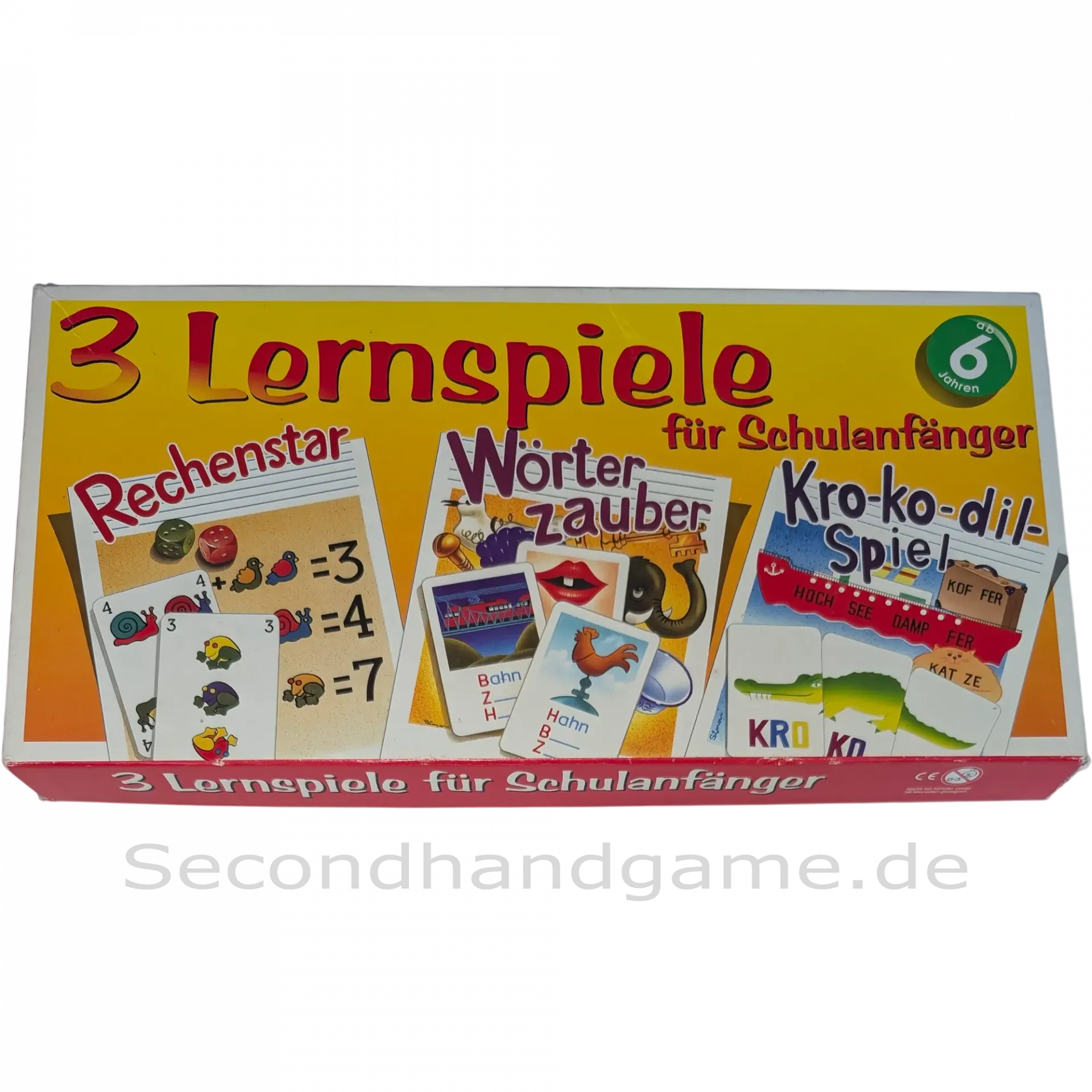3 Lernspiele für Schulanfänger Rechenstar, Wörterzauber, Kro-Ko-Dil-Spiel