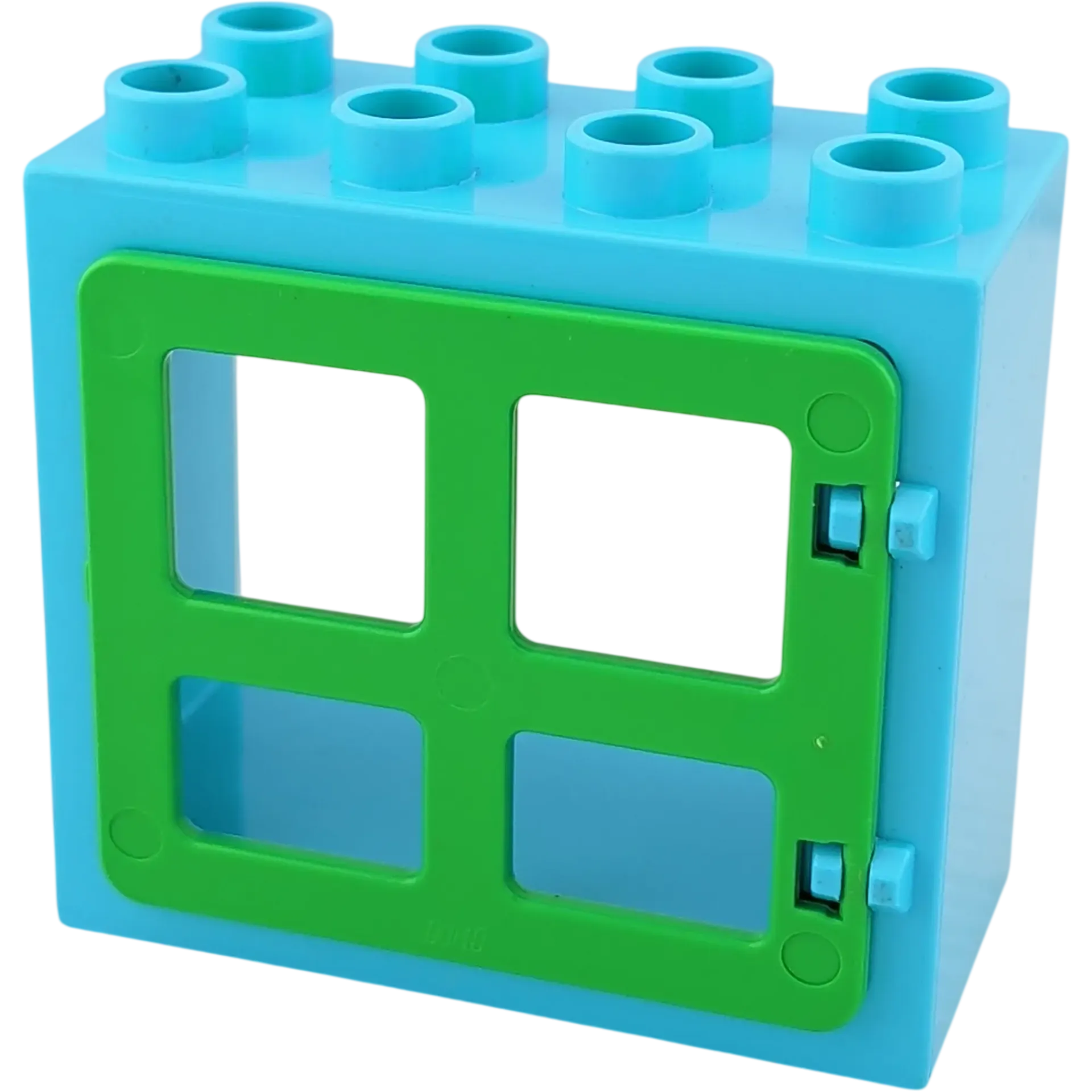 Lego Duplo 61649 Fensterrahmen Azur 2x4 mit vier kleinen Fenstern Mittelgrün