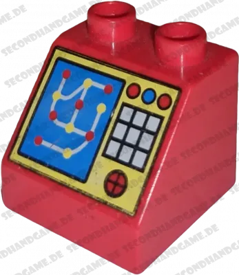 Lego Duplo 6474 Schrägstein 2x2x1 Rot Karte Navigation