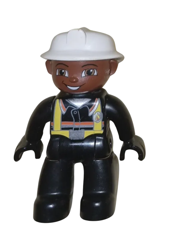 Lego Duplo Figur Feuerwehrmann 47394 Helm Weiß Afrikaner