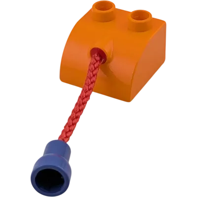 Lego Duplo 44198 Stein Orange mit Seilschwanz Rot Blau