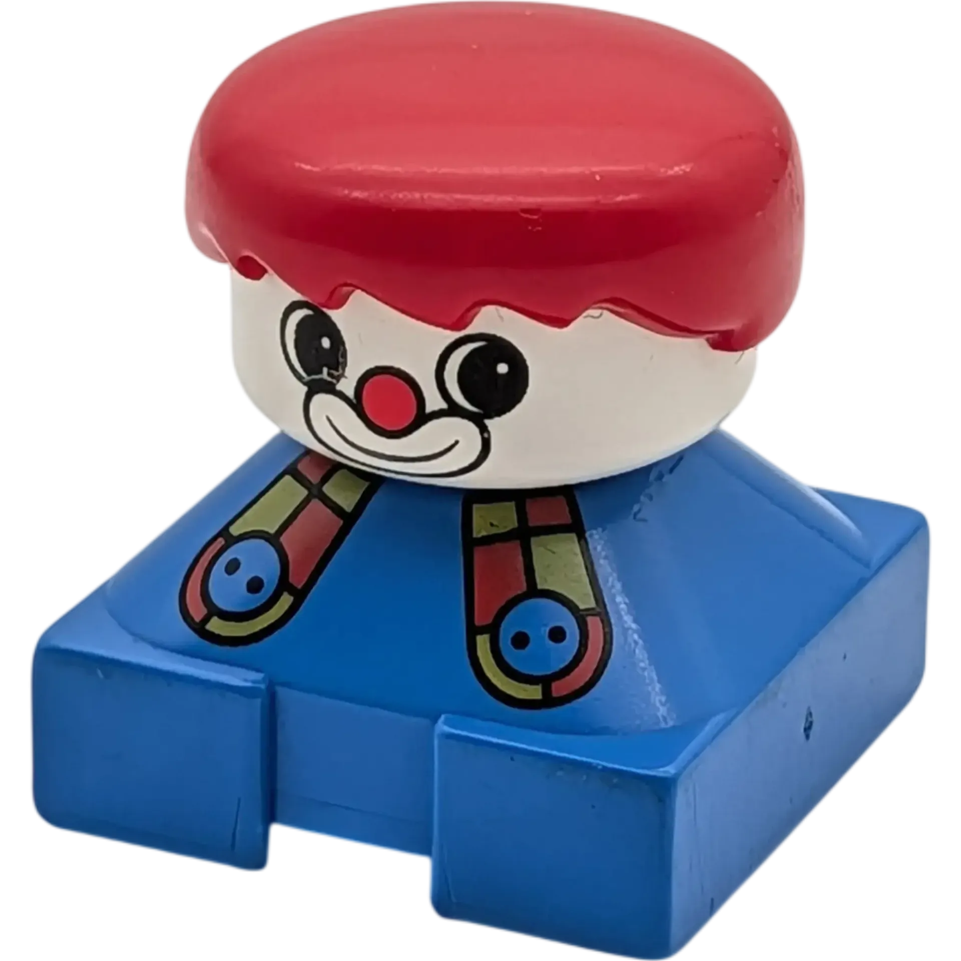 Lego Duplo Figur Clown Blau, rote Harre mit Latz 2327