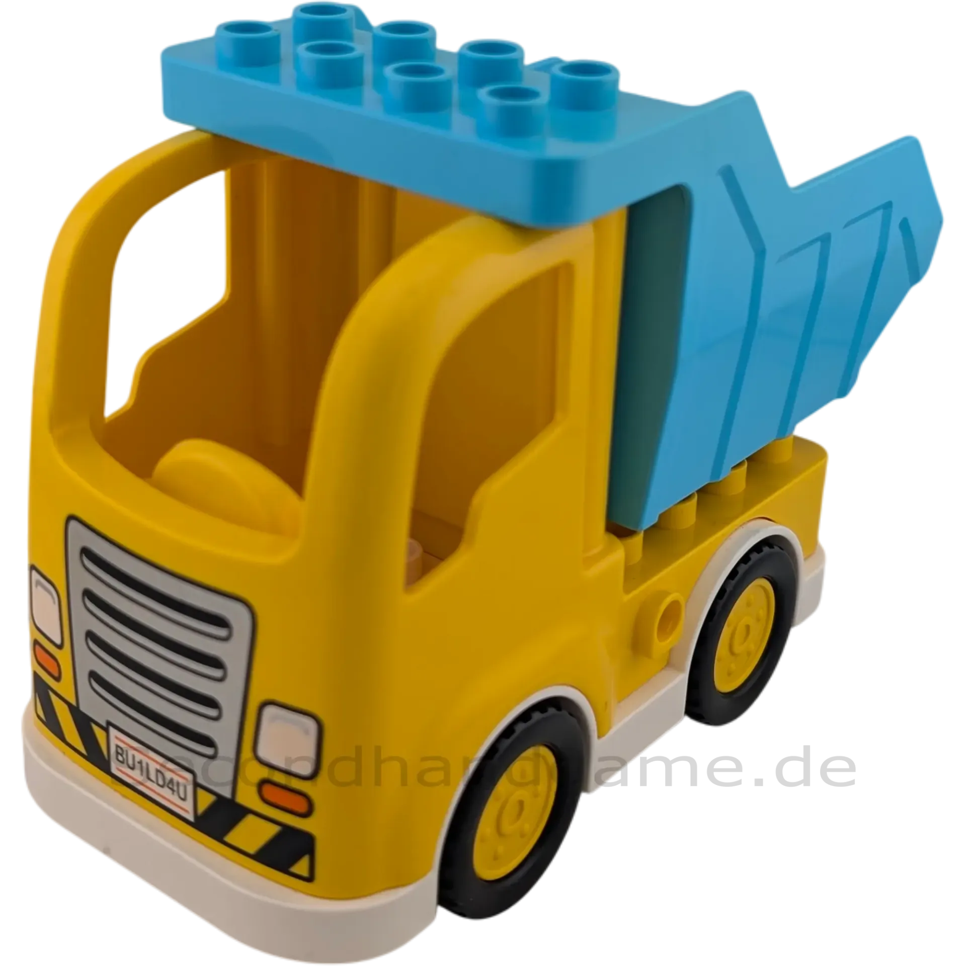 Lego Duplo Lastwagen mit Container Gelb Azur Weiß
