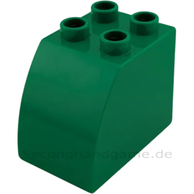 Lego Duplo Stein 2x3x2 – Grün mit gebogener Oberseite (Teile-Nr. 11344)