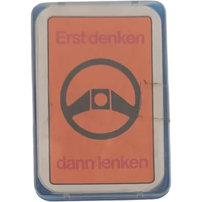 Erst denken dann lenken Verkehrs-Quizspiel Kartenspiel Autofahrer Wissen Vintage