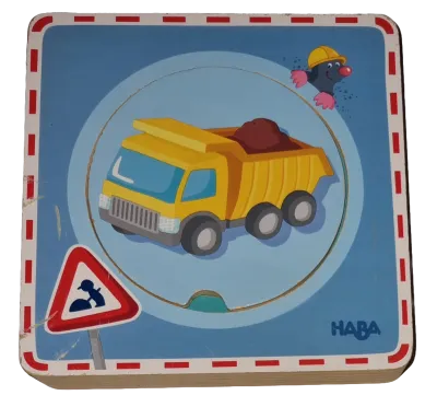 Haba Holzpuzzle 4 Teile Baustelle 301648