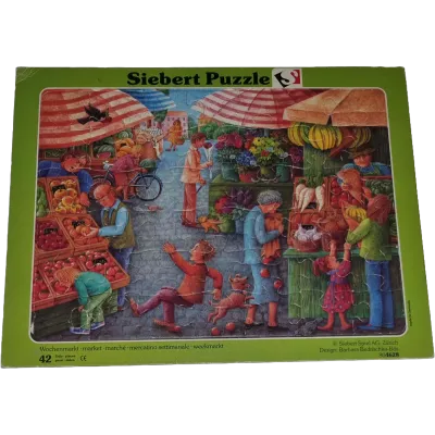 Siebert Rahmenpuzzle 804628 Wochenmarkt 42 Teile