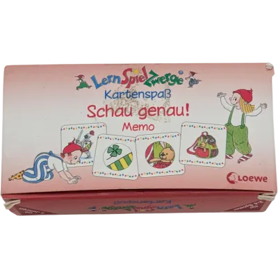 Loewe Lern Spiel Zwerge Kartenspaß Schau genau! Memo
