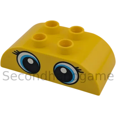 Lego Duplo 2x4 Dachstein 98223 Gelb mit zwei Augen und Wimpern