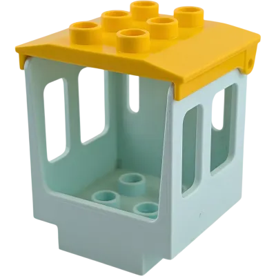 Lego Duplo 4544 Aufsatz Türkis mit Klappdach Gelb Kabine Führerhaus