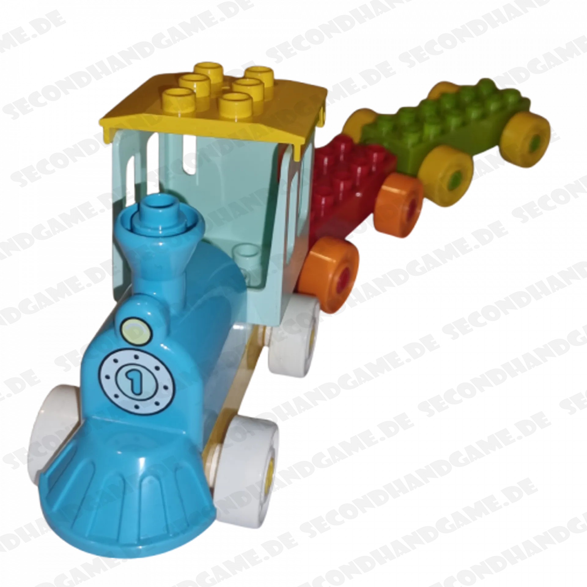 Lego Duplo Eisenbahn Schiebelock mit 2 Anhänger 
