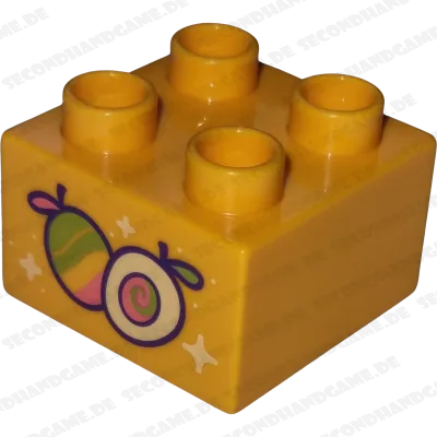 Lego Duplo 2x2 Stein Gelborange Mango 3437