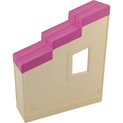 Lego Duplo 6484 Dach Weiß mit pinken Ziegeln Groß mit Fenstern