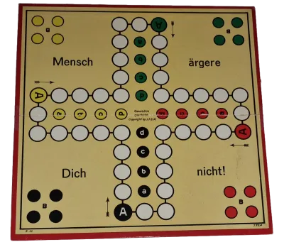 Spielplan Spielbrett Mensch Ärgere dich nicht 2-6 Spieler
