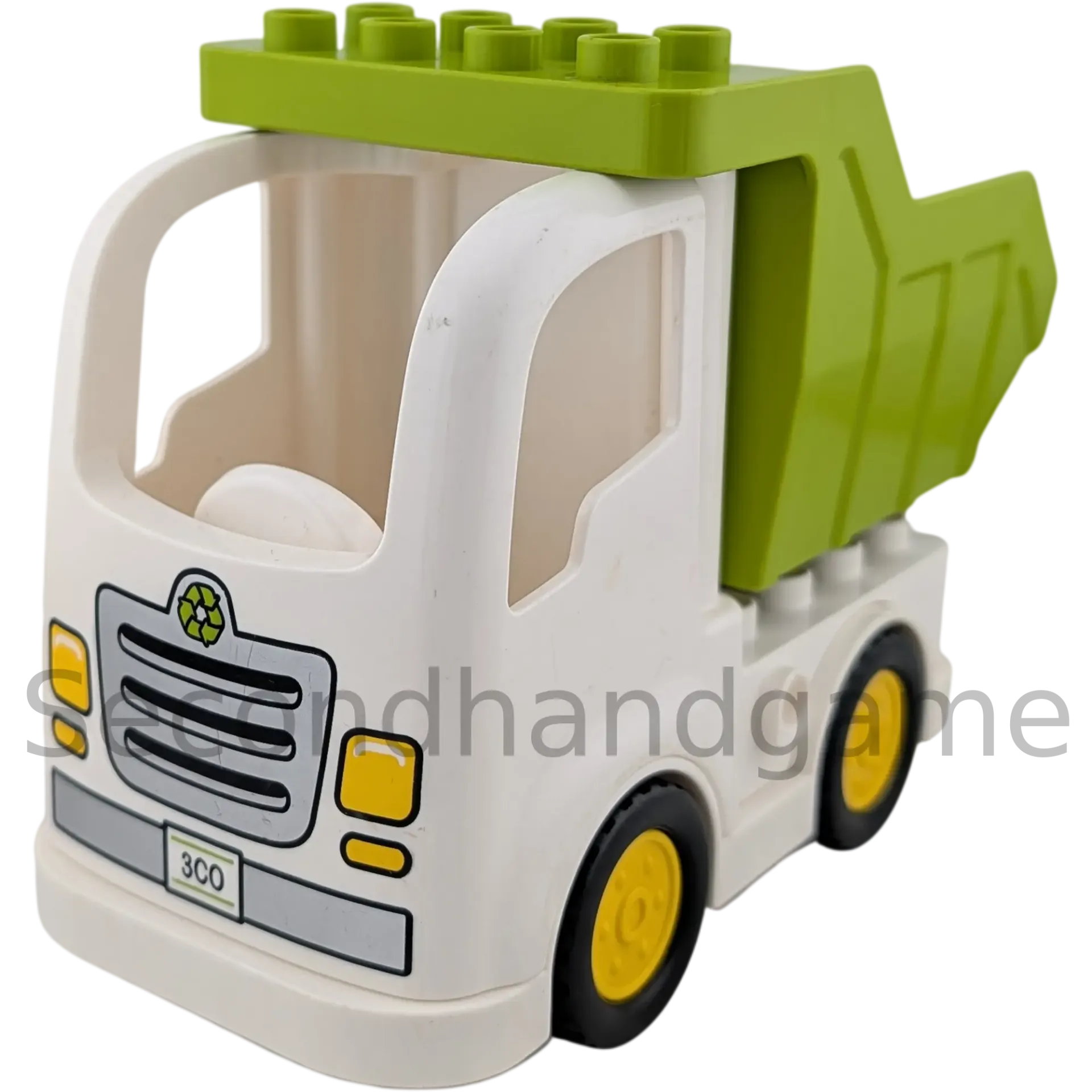 Lego Duplo Lastwagen mit Container Weiß Grau Lime 