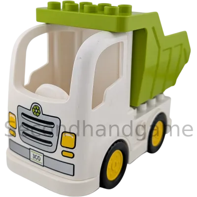 Lego Duplo Lastwagen mit Container Weiß Grau Lime 