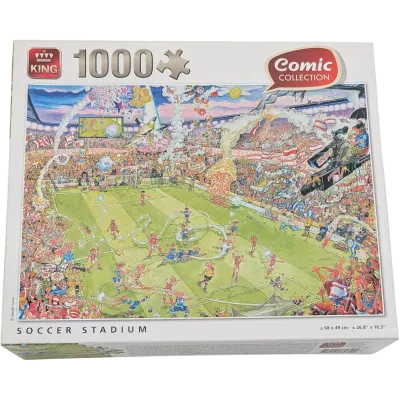 King Puzzle Comic Collection 1000 Teile 85610D Soccer Stadium