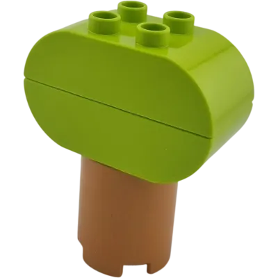 Lego Duplo Baum Groß vierteilig Braun und Hellgrün Lime